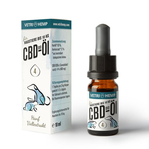 Vetrihemp Bio CBD Öl für Tiere bis 10kg – 10ml – 4% - CBDHouse.shop