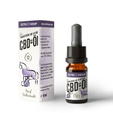Vetrihemp Bio CBD Öl für Tiere ab 10kg – 10ml – 12% - CBDHouse.shop